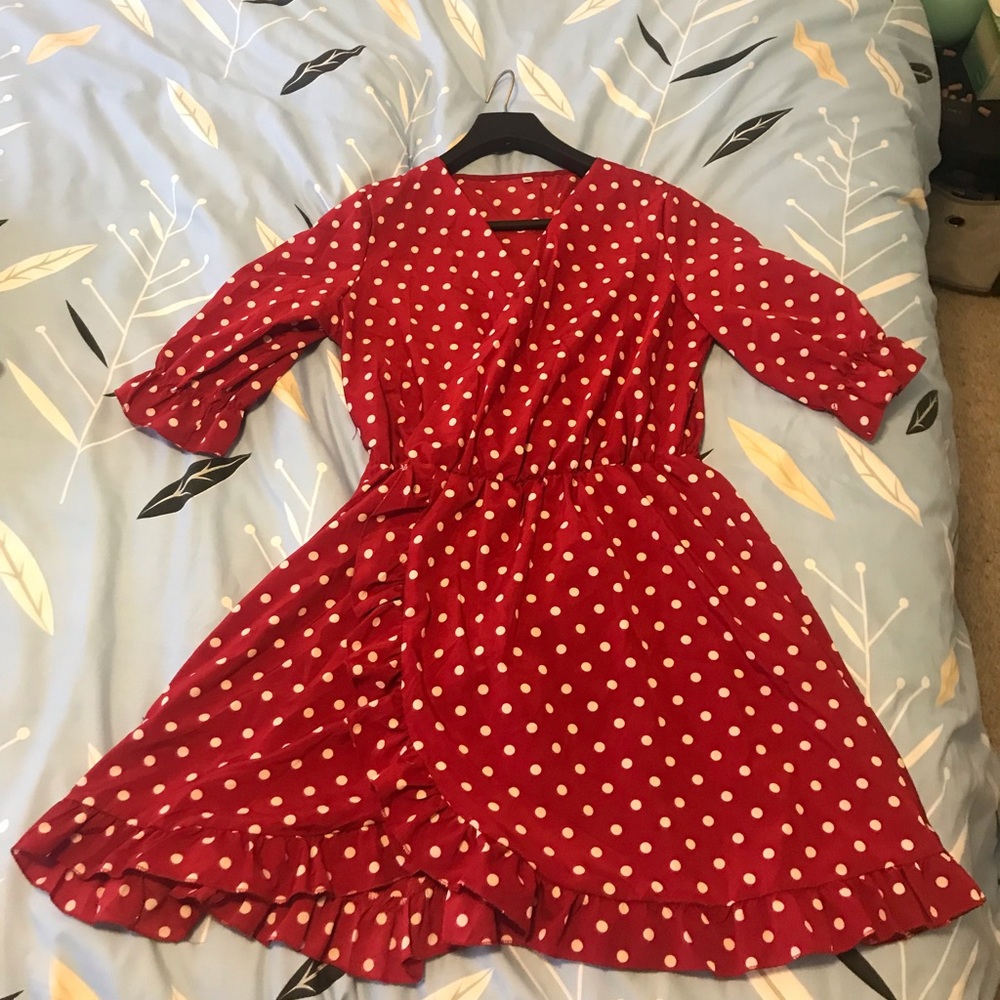 Polka dot red dress